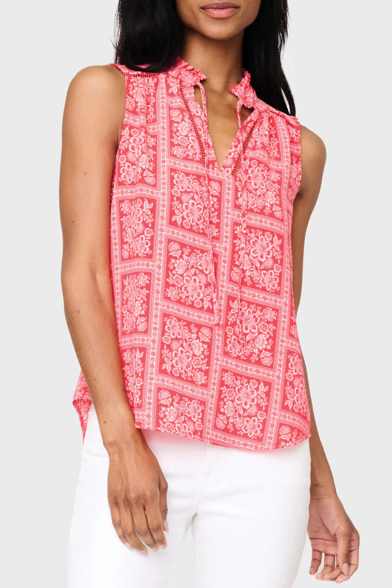 Cameron Day Top | Women's Crochet Trim Blouse | Gibsonlook