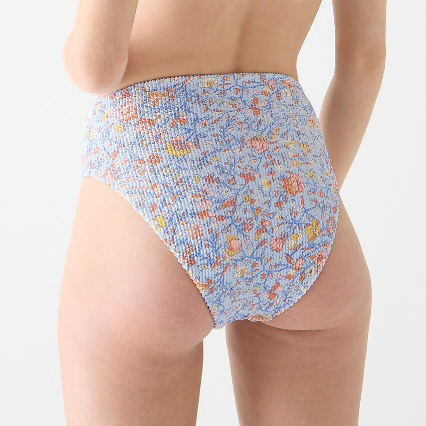 Scrunchie high-rise bikini bottom in afternoon floral | J. Crew US