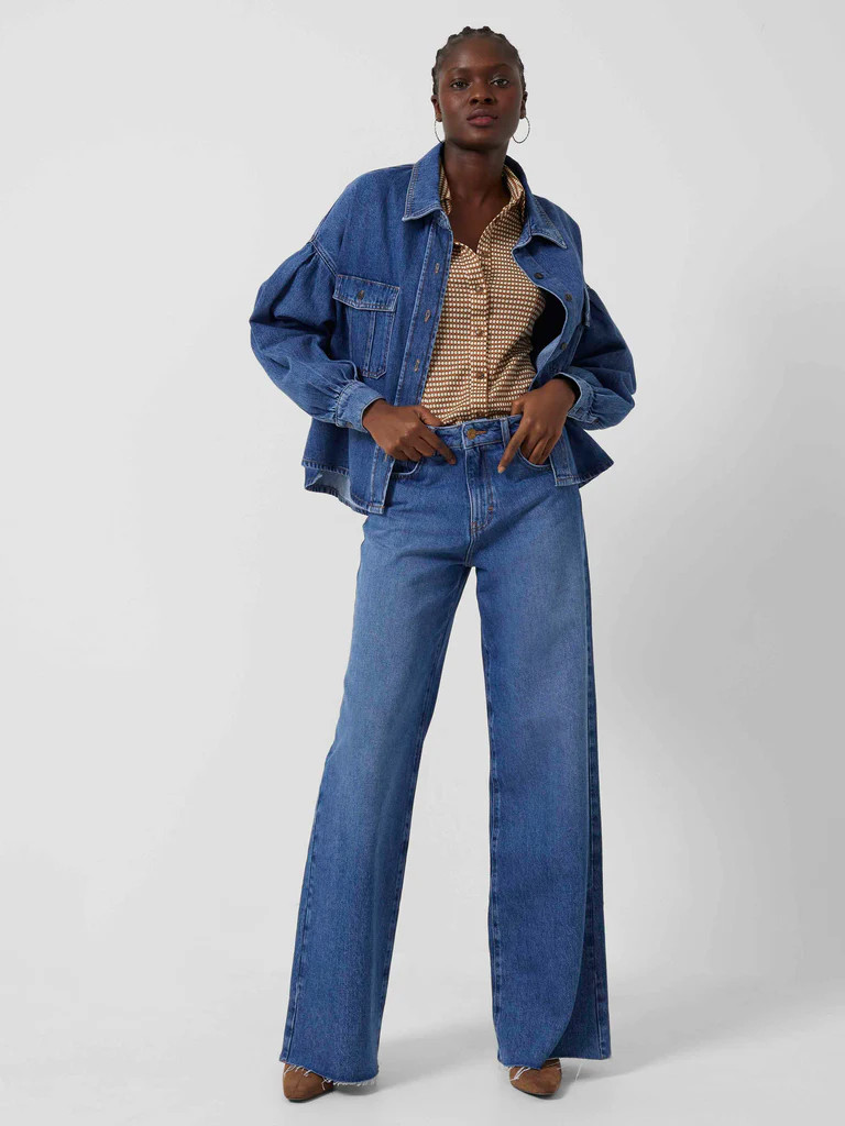 Penelope Denim Puff Sleeve Shirt | French Connection (US)