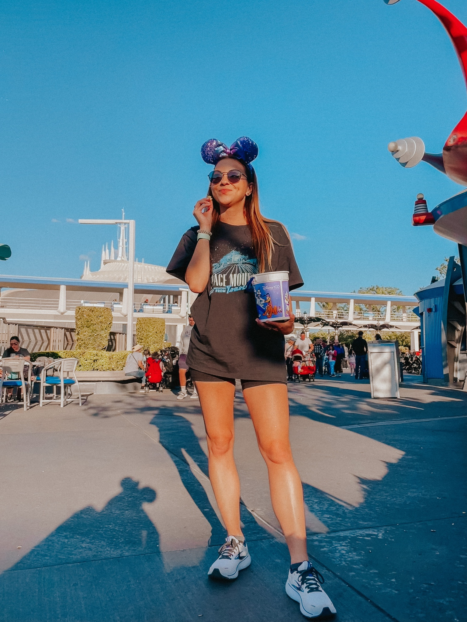 Tomorrowland Disney Outfit:
This shirt is not longer on ShopDisney, but they do have a similar one that I’ve tagged! I also highly recommend wearing Brooks tennis shoes in the parks. Your feet will thank you later! I get lots of compliments on them as well. And hurry!! Brooks Ghost 14’s are on sale before they’re gone!! 

#ltkdisney #ltkdisneyoutfits #ltkdisneyworld 
disney, disney world, disney outfits, cute Disney outfits 

#LTKFind #LTKshoecrush #LTKtravel