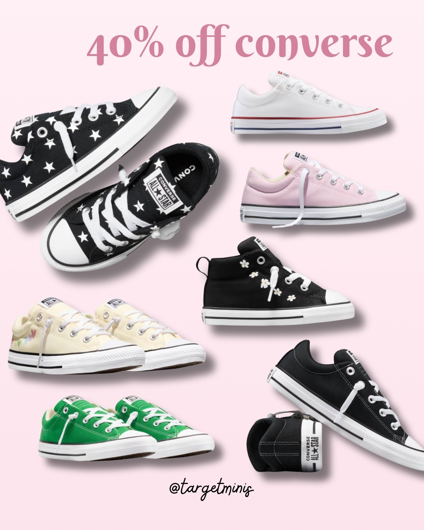 40% off today only!!! mommy and me converse shoes! Toddler, kids and adult sizes available @Target 

Target finds, new arrivals, toddler girl, Target fashion

#LTKootd #LTKSaleAlert #LTKKids