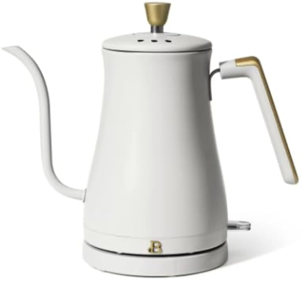Beautiful 1-Liter Electric Gooseneck Kettle 1200 W, White Icing by Drew Barrymore (White Icing) | Amazon (US)