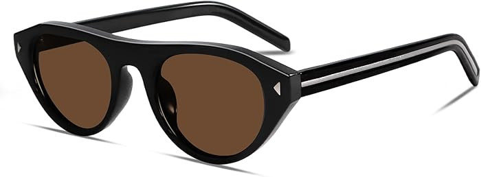 TYA Lentes de sol ovalados retro para mujeres y hombres, modernos tonos estrechos, estilo vintage... | Amazon (US)