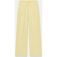Zara - Rustic Wide-Leg Trousers - Light Yellow - L - Woman | Zara UK