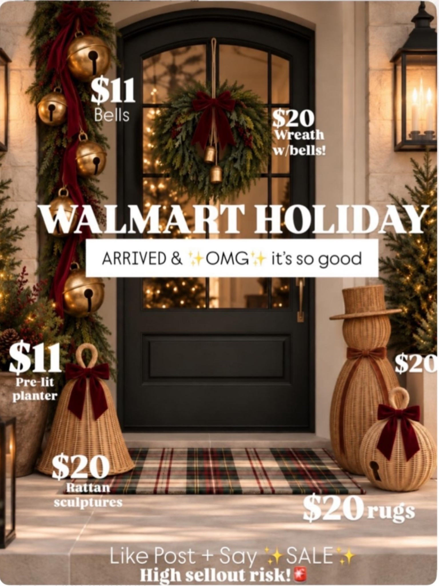 $12 Walmart🚨✨🎄HOLIDAY is here at Walmart! Literally $11 decor you’ll obsess over 
.
🛍️sizing 5’2” 135lbs. Small top medium bottom /dress. Size 27 jeans. 
.
#ad #walmartpartner #walmartstyle @walmartstyle @Walmart 
Walmart sale, two piece sets, Christmas porch, holiday decor, Christmas decorations, Walmart holiday, two piece sets, fall outfit ideas, fall dress, gf all sweater, fall rug, denim, jeans, New York sweater, NYFW, LTK con, fall steams, fall porch, Halloween, fall shoes, boots, real touch flowers, oversized sweater, comfy outfit, party outfit,
fall dress , clearance, Walmart, travel outfit, summer sale, discount codes, gifts for her, discount codes, sale,

#LTKSaleAlert #LTKPetite #LTKHome