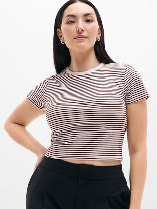 Signature Rib Crop Tee | Athleta