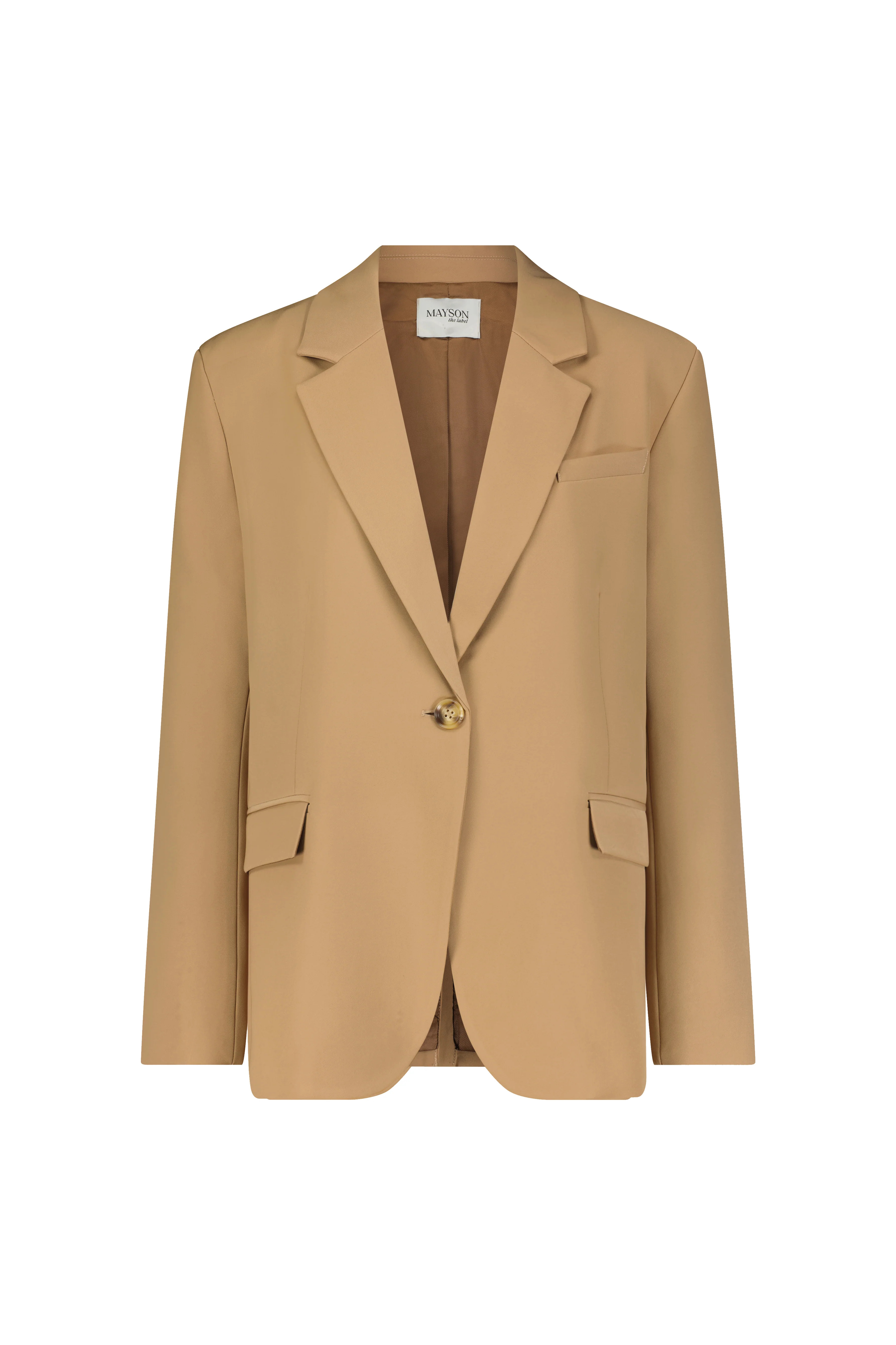Camel Twill Boyfriend Blazer | MAYSON the label
