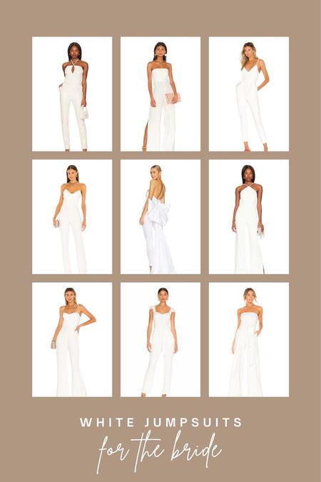 White jumpsuits for the bride 🤍

Wedding | wedding look | bridal dresses | white outfit | white jumpsuit | revolve | what to wear to wedding events | wedding looks | outfit for brides | bride to be | wedding season | rehearsal dinner | bridal shower | bachelorette party 

#LTKwedding #LTKSeasonal #LTKstyletip