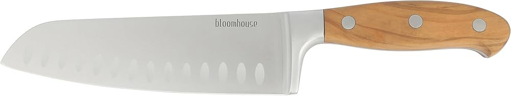 Bloomhouse - Oprah's Favorite Things - 7 Inch German Steel Santoku Knife W/Italian Olive Wood For... | Amazon (US)