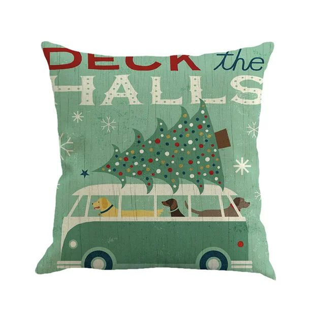 DZT1968 Christmas Printing Dyeing Sofa Bed Home Decor Pillow Cover Cushion Cover | Walmart (US)