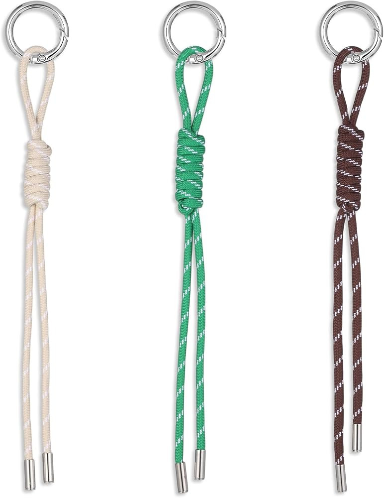 Paracord Braided Keychain Handwoven Rope Keychain Knot Lanyard Keyring for Handbag Braided Rope C... | Amazon (US)