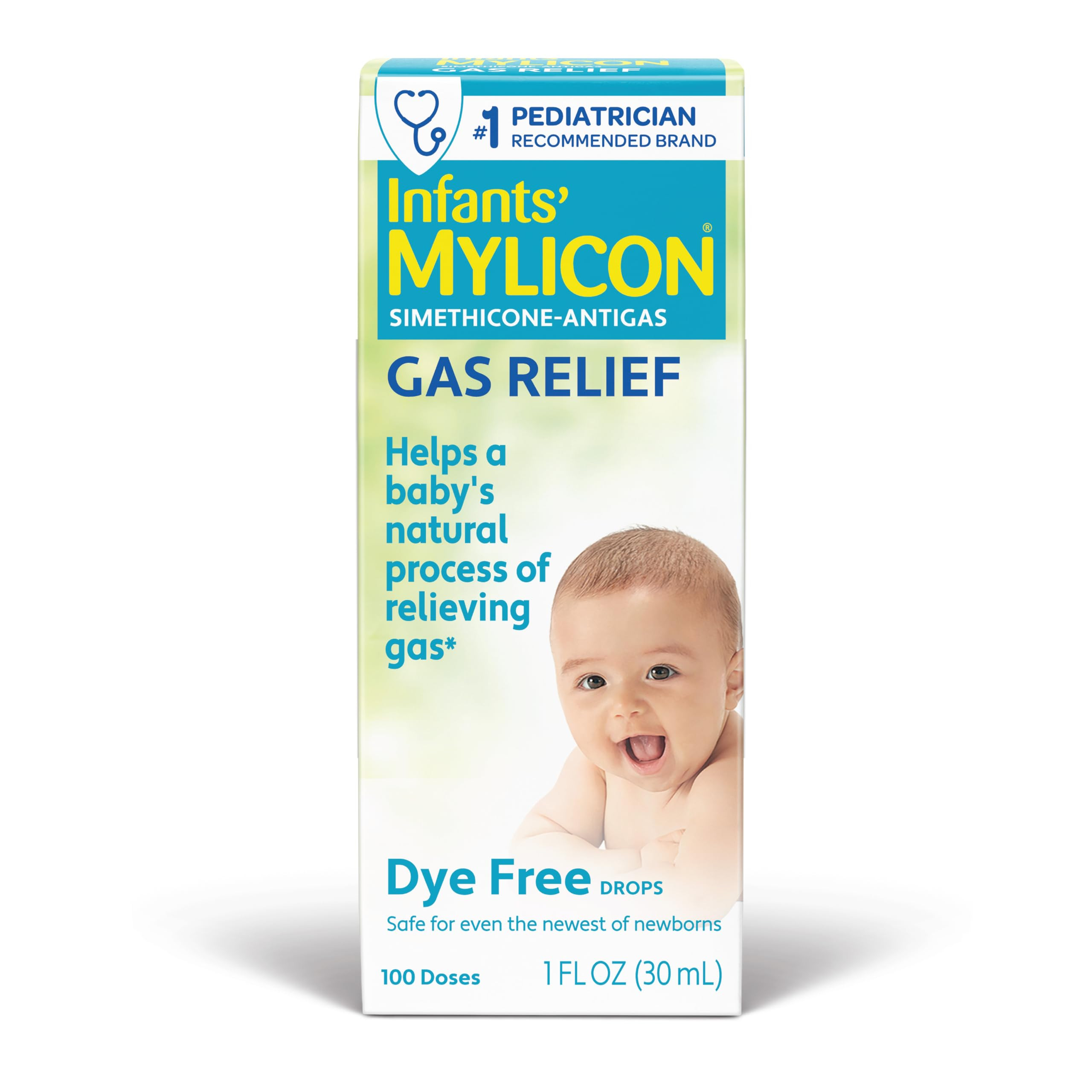 MYLICON Infants Gas Relief Drops for Infants and Babies, Dye Free Formula, 1 Fluid Ounce | Amazon (US)