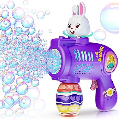 Huge Wave Easter Bunny Bubble Machine Gun for Toddlers, Easter Basket Stuffers for Kids Ages 3-8,... | Amazon (US)