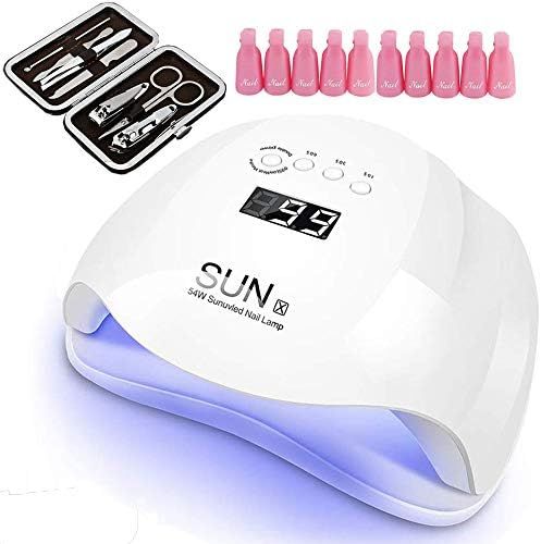 54W Gel UV LED Nail Lamp, Mlfyho Nail Dryers for Gel and Regular Polish Curing Lamp with 36 Dual ... | Amazon (US)