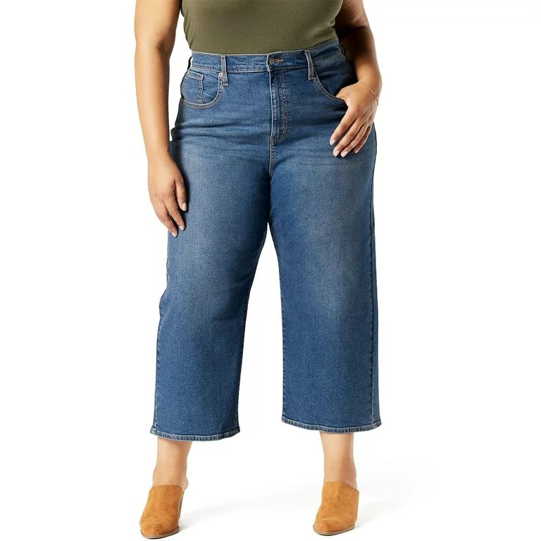 Signature by Levi Strauss & Co. Women’s Plus Size Heritage High Rise Loose Crop Jeans | Walmart (US)