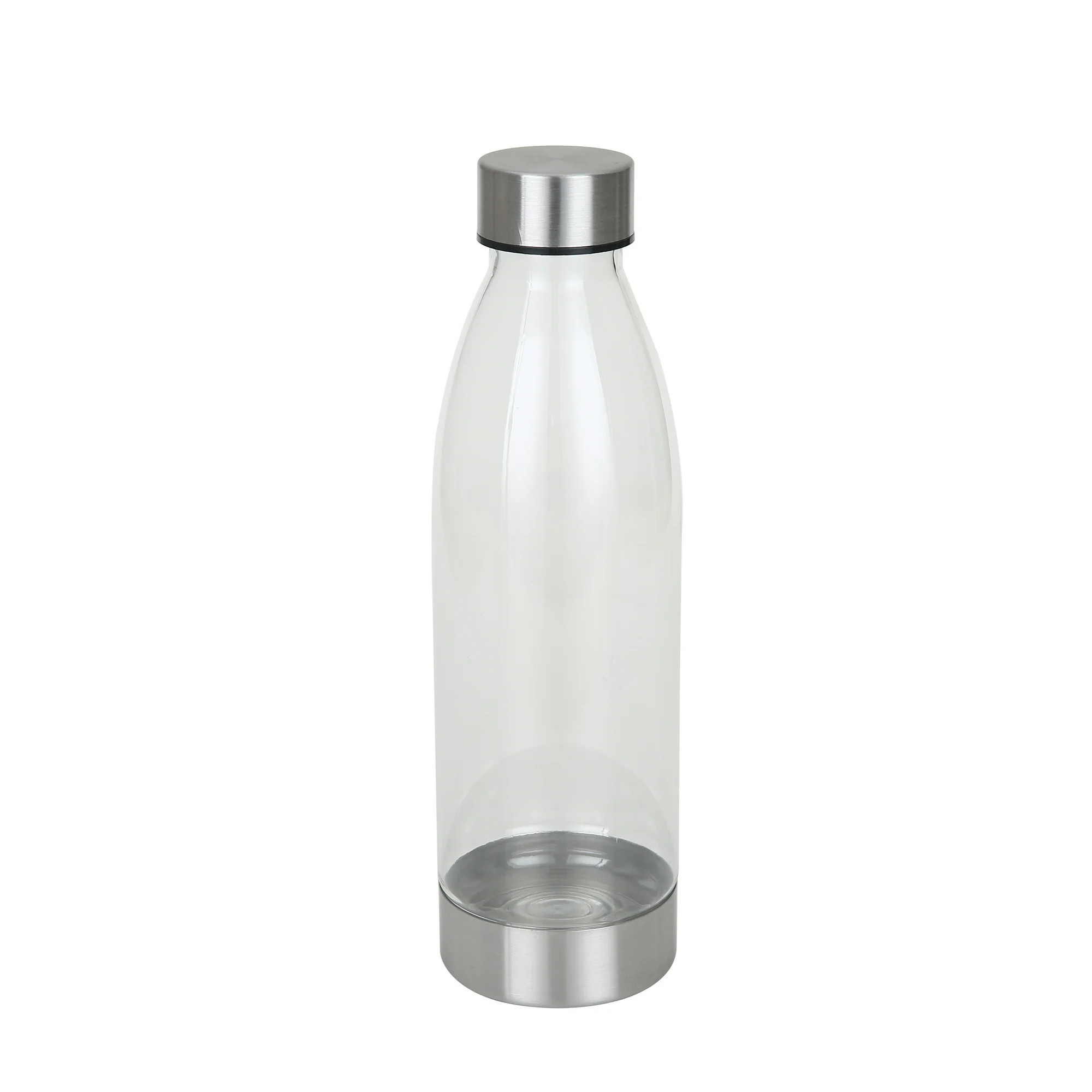 Mainstays 22 Ounce Water Bottle with Stainless Steel Lid and Base - Clear | Walmart (US)