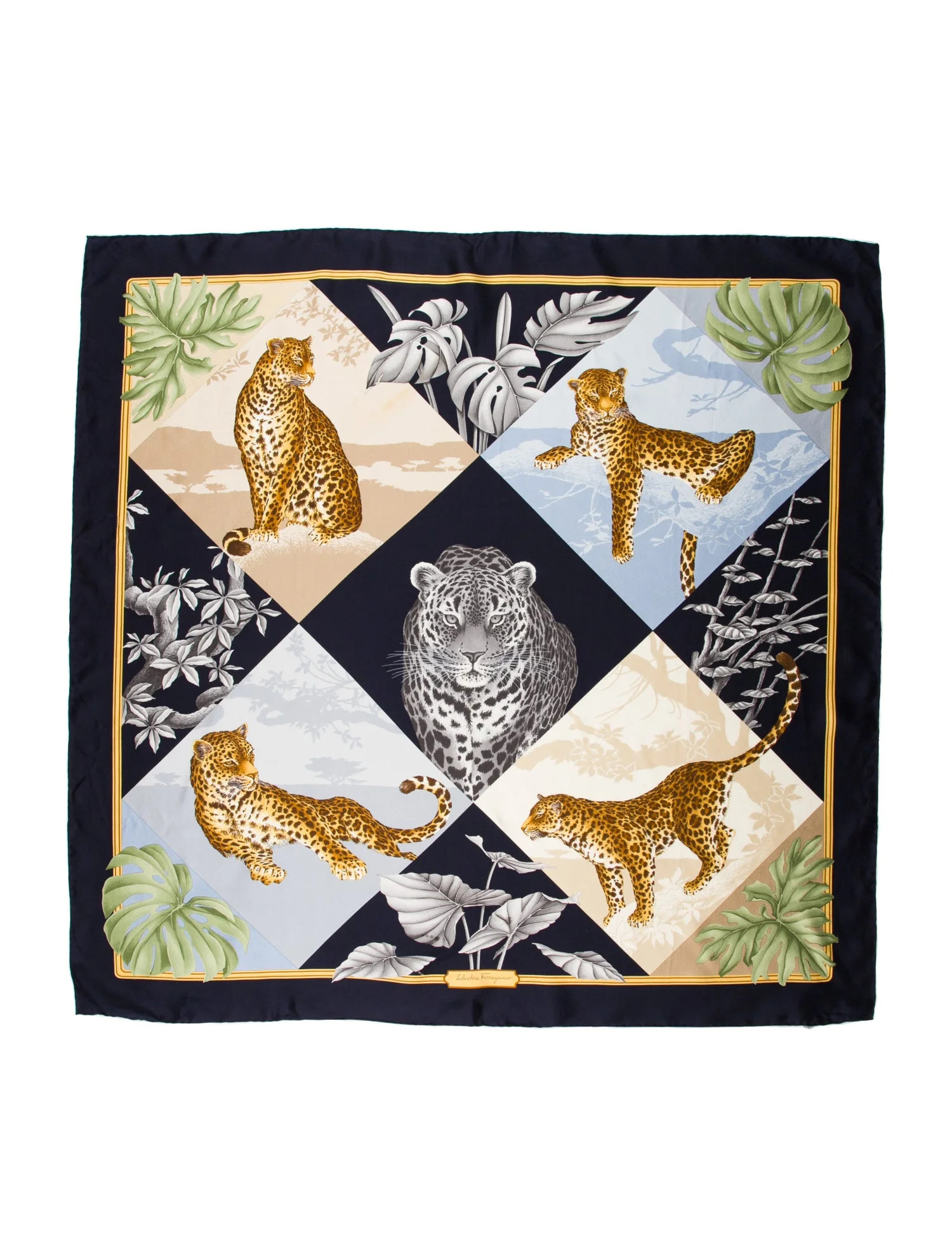 Salvatore Ferragamo Silk Printed Scarf - Blue Scarves and Shawls, Accessories - SAL447471 | The R... | The RealReal