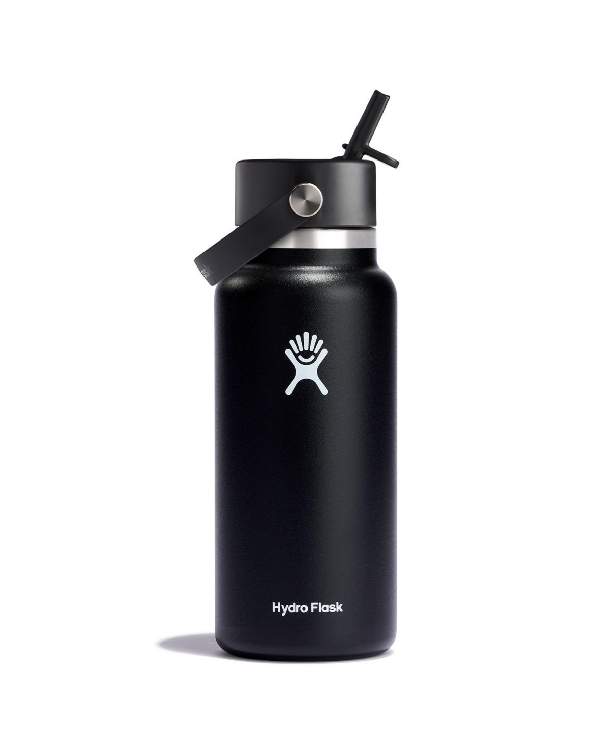 Hydro Flask 32 oz Wide Mouth with Flex Straw Cap - Black | Macy's