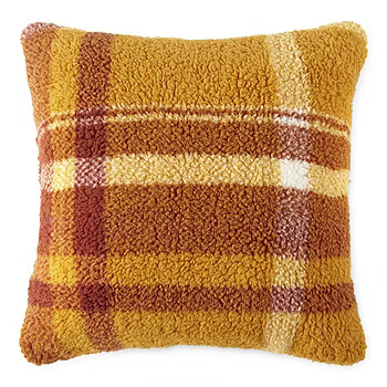 Layerings Autumn Market 18x18 Sherpa Plaid Square Throw Pillow | JCPenney