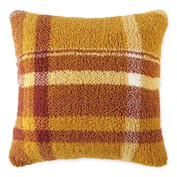 Layerings Autumn Market 18x18 Sherpa Plaid Square Throw Pillow | JCPenney