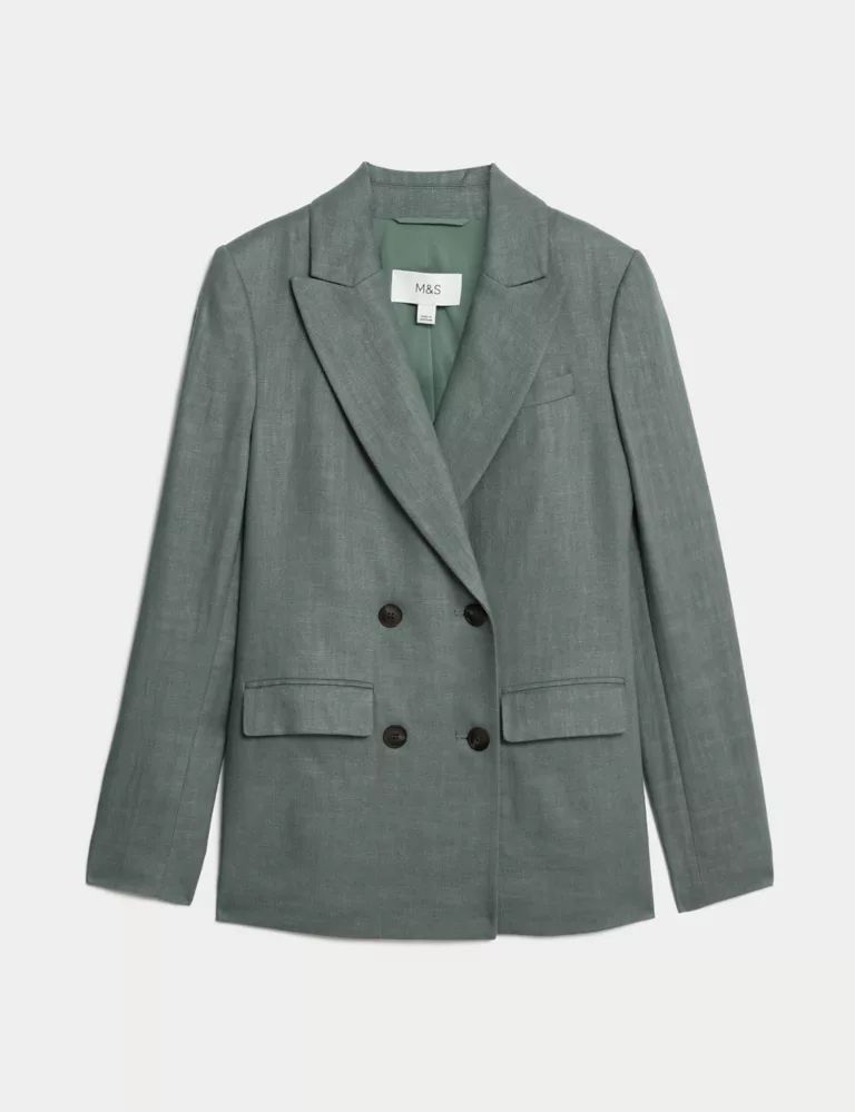 Linen Rich Tailored Double Breasted Blazer | Marks & Spencer (UK)