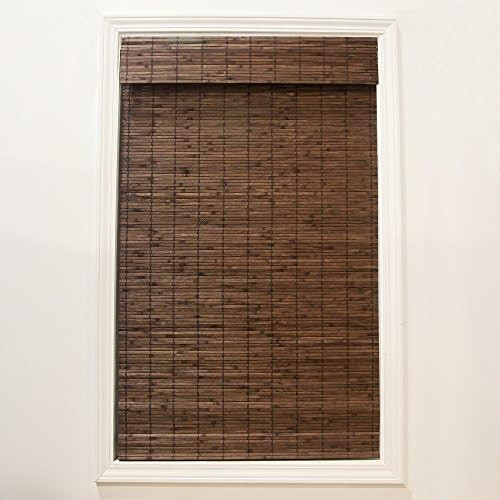 Radiance 2216312E Cordless Dockside Flatstick Bamboo Roman Shade, Cocoa, 35 in. W x 64 in. L | Amazon (US)