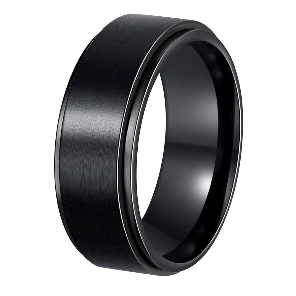 Mens Fidget Rings Anxiety Rings for Men Womens Chain Spinner Rings for Adults Titanium Steel Ring... | Amazon (US)