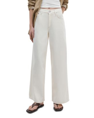 Sofie High Rise Wide Leg Ankle Jeans in Ecru | Bloomingdale's (US)