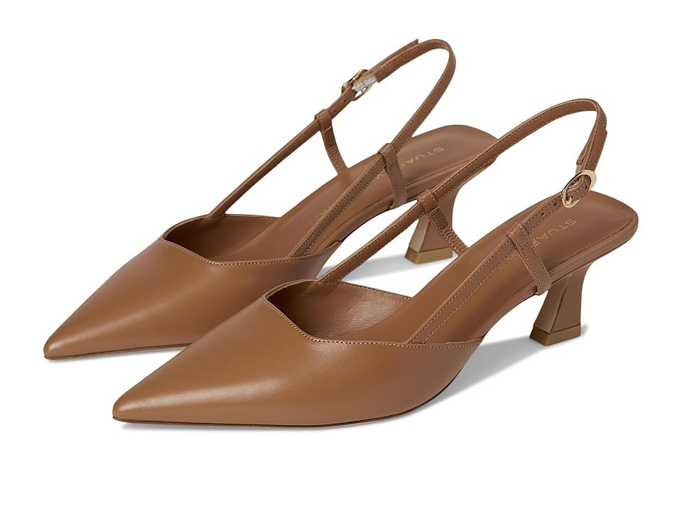 Stuart Weitzman Vinnie 50 Slingback High Women's Heels Macchiato : 6.5 M, Leather | Zappos