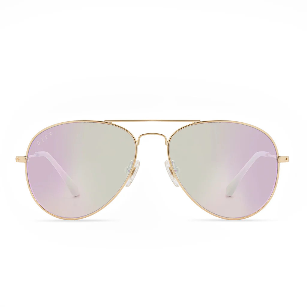 CRUZ - GOLD + CORAL MIRROR SUNGLASSES | DIFF Eyewear