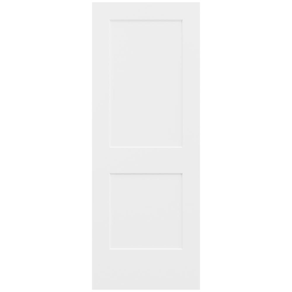 30 in. x 80 in. Monroe Primed Smooth Solid Core Molded Composite MDF Interior Door Slab | The Home Depot