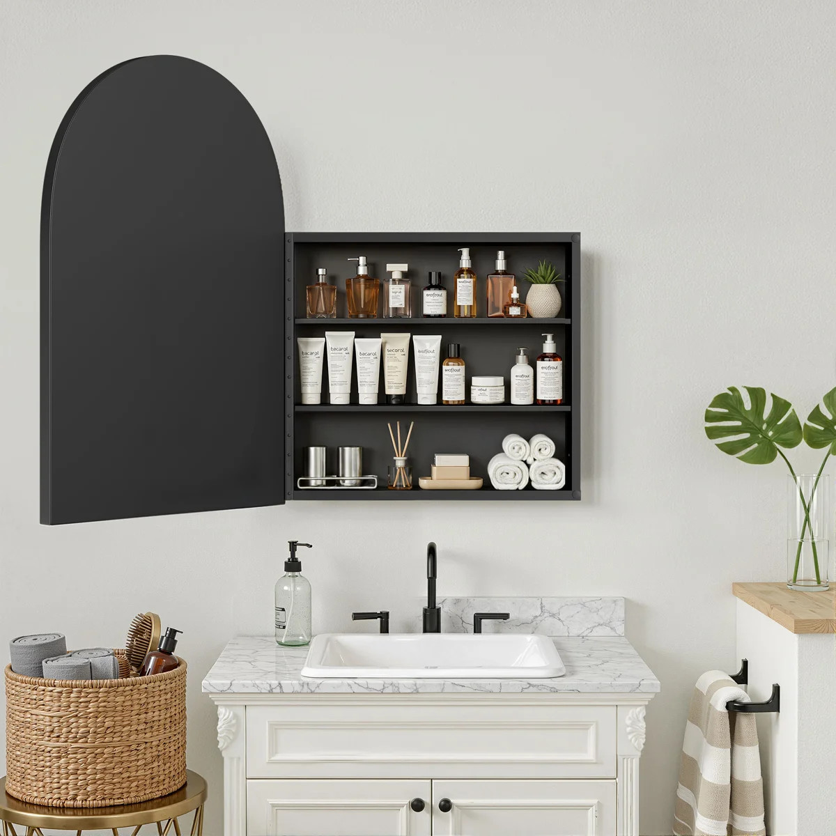 Elmira 24''W 36'' H Recessed & Surface Medicine Cabinet Mirror | Wayfair North America