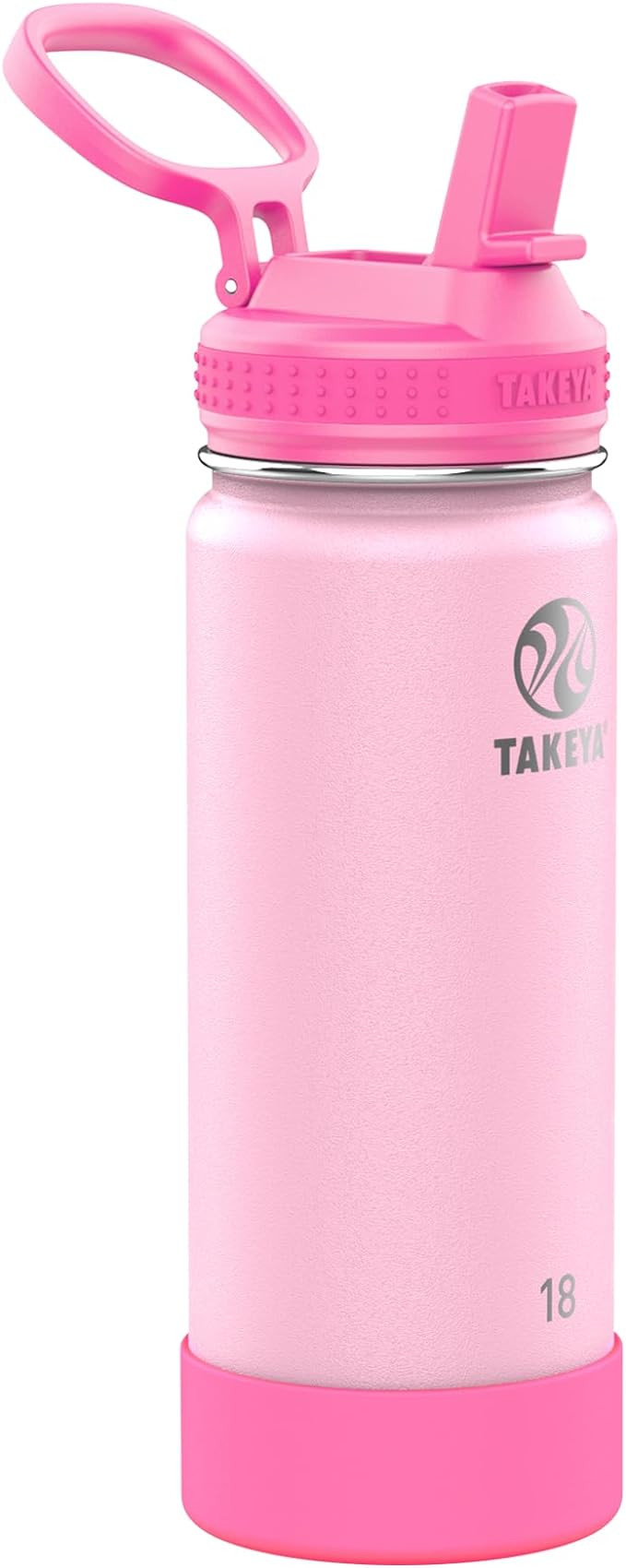 Takeya Actives Kids Glow-in-the-Dark Water Bottle with Straw Lid - Stainless Steel Bottle with BP... | Amazon (US)