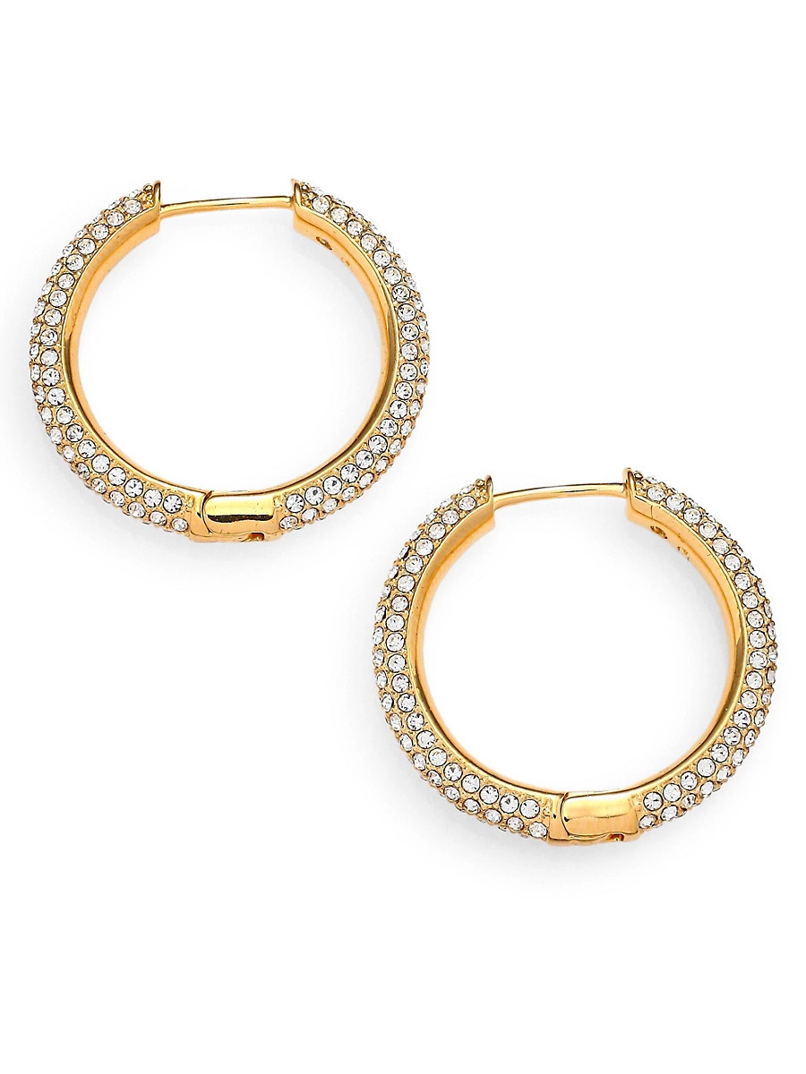 Pavé Hoop Earrings/0.8" - Gold | Saks Fifth Avenue