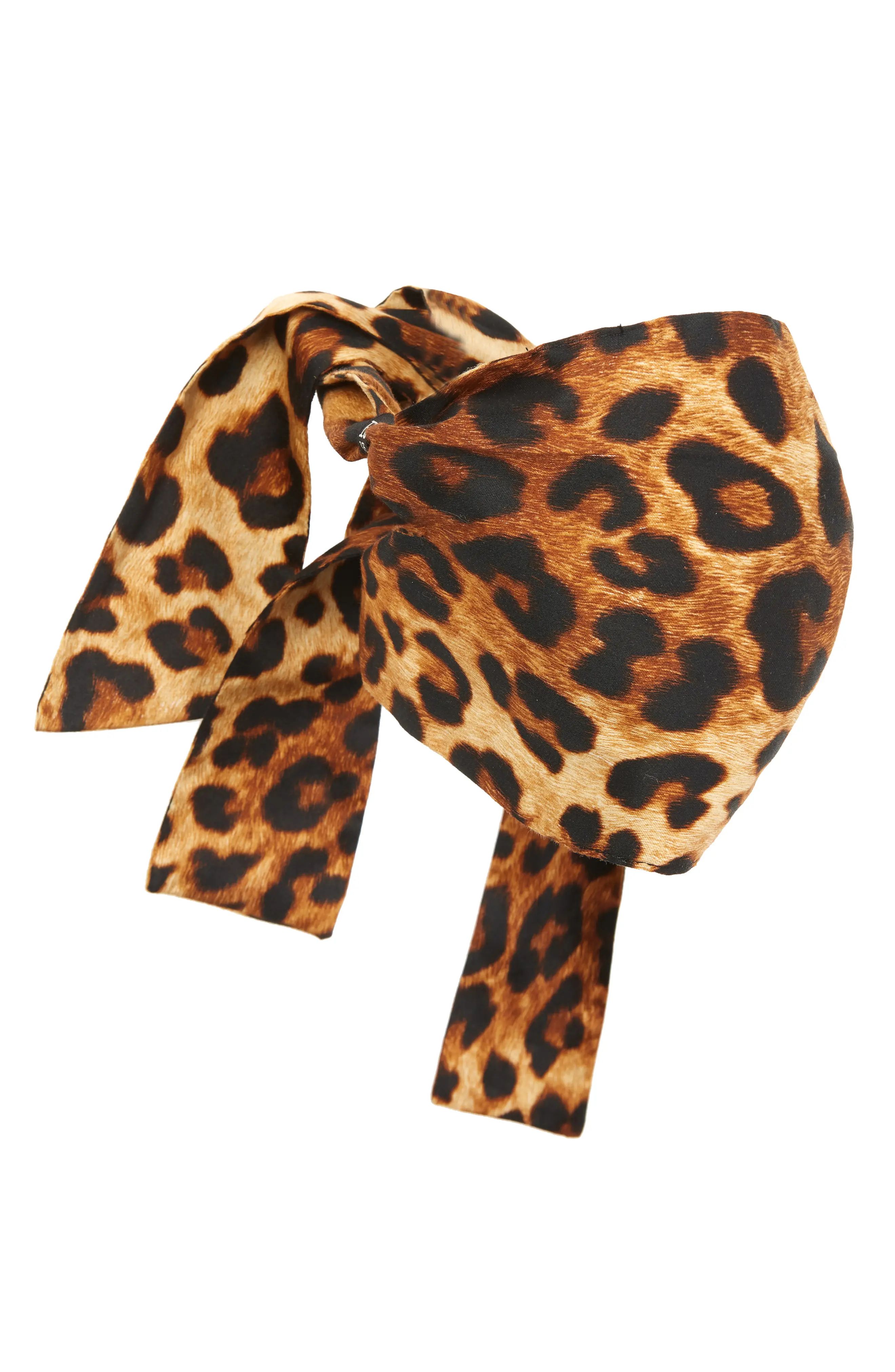Women's R13 Leopard Print Cotton Face Scarf, Size One Size - Brown | Nordstrom