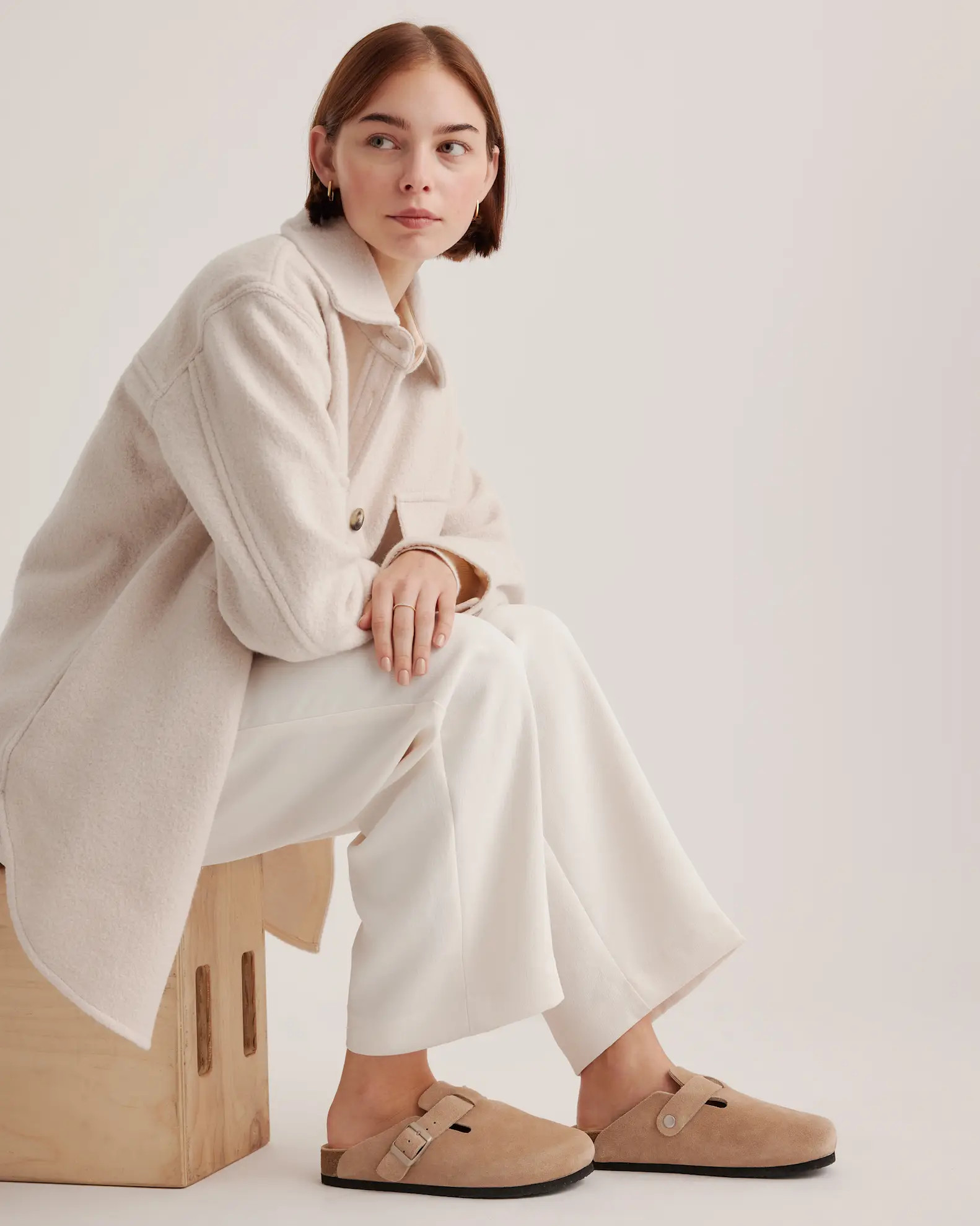 Water Repellent Suede Clog Mule | Quince