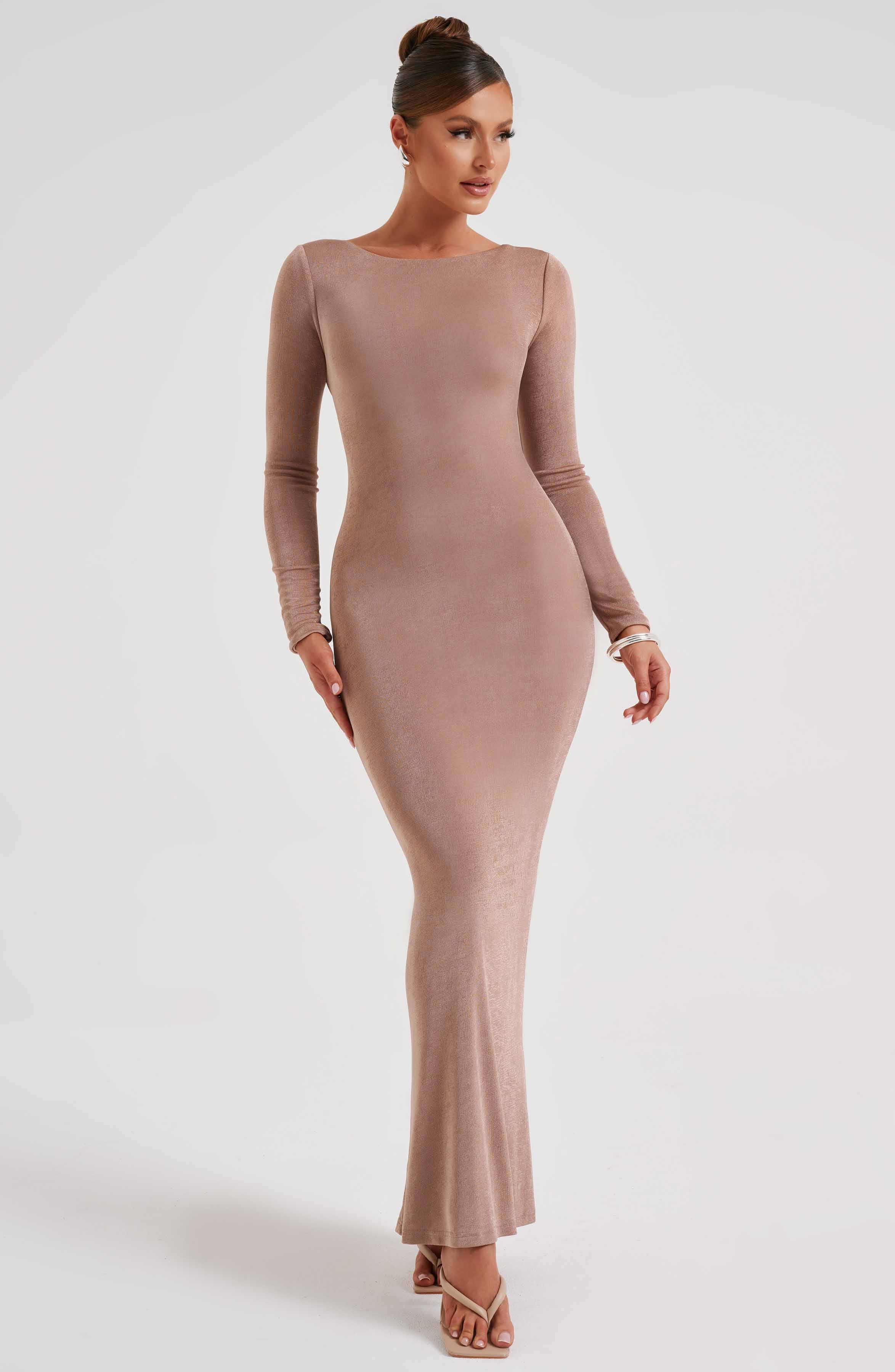 Anastassia Maxi Dress - Chocolate | Babyboo (global)