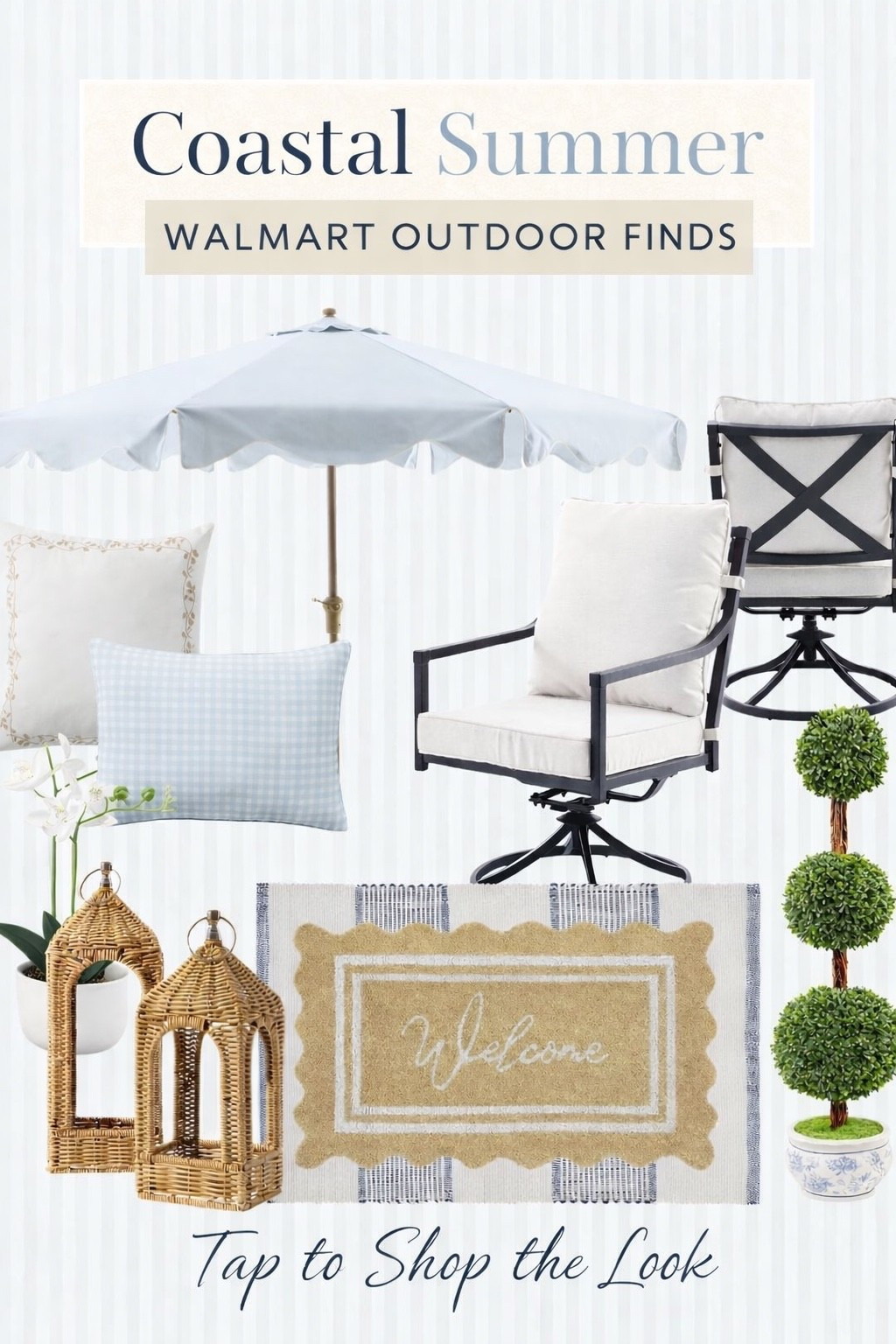 Walmart outdoor finds that look high-end 🤍

Loving this soft blue + rattan mix for a classic coastal feel. These pieces are simple but make your patio feel so pulled together.

#LTKSeasonal #LTKHome