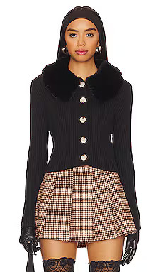 Delilah Faux Fur Collar Cardigan
                    
                    Central Park West | Revolve Clothing (Global)