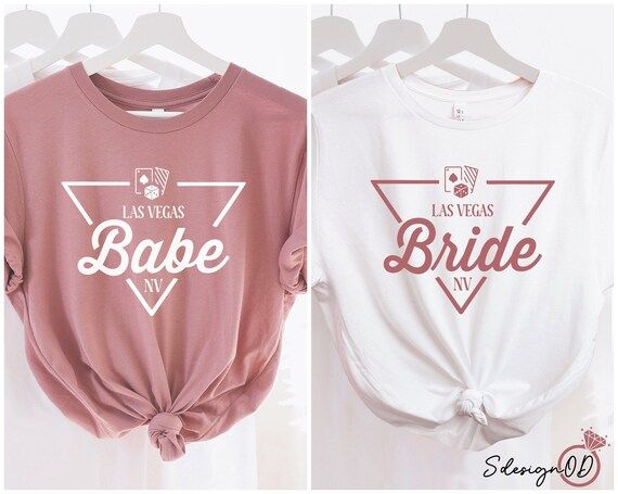 Bachelorette Shirts Vegas, Bridesmaid Shirts, Bride Babe Shirts, Las Vegas Bachelorette Party Shi... | Etsy (US)