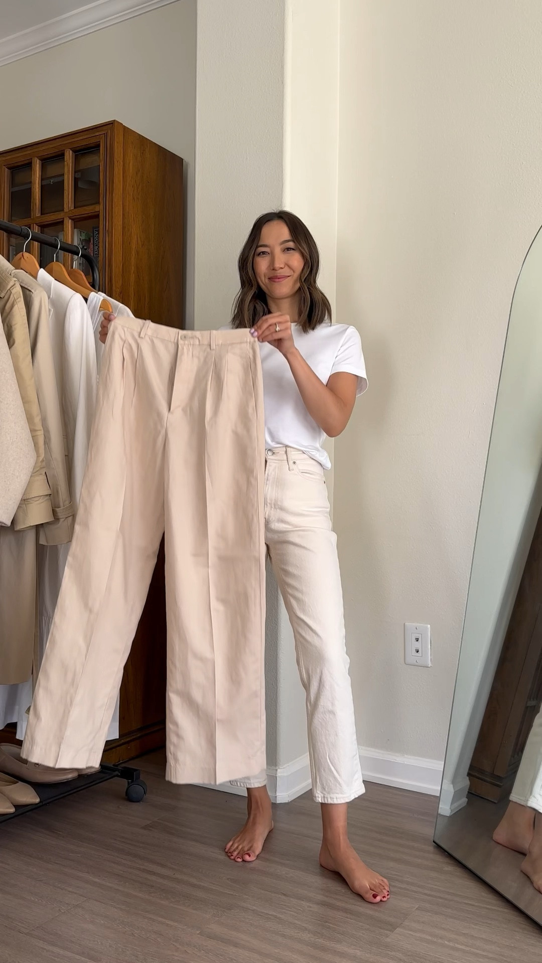 Work/weekend budget-friendly finds from Uniqlo 

Pants - I recommend sizing down one, wearing xs but xxs would have been best. I hemmed them to be a 27” inseam 
Tee/blazer xs
Tailored pants xs tts 

#LTKunder50 #LTKworkwear #LTKstyletip