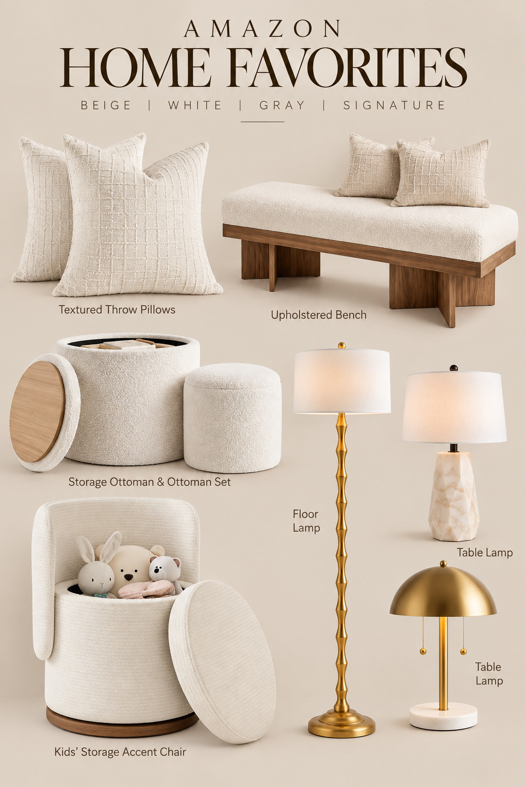 My favorite cozy finds for your home! From comfy storage ottomans to chic lamps, these picks are perfect for any room. #HomeFavorites #CozyLiving