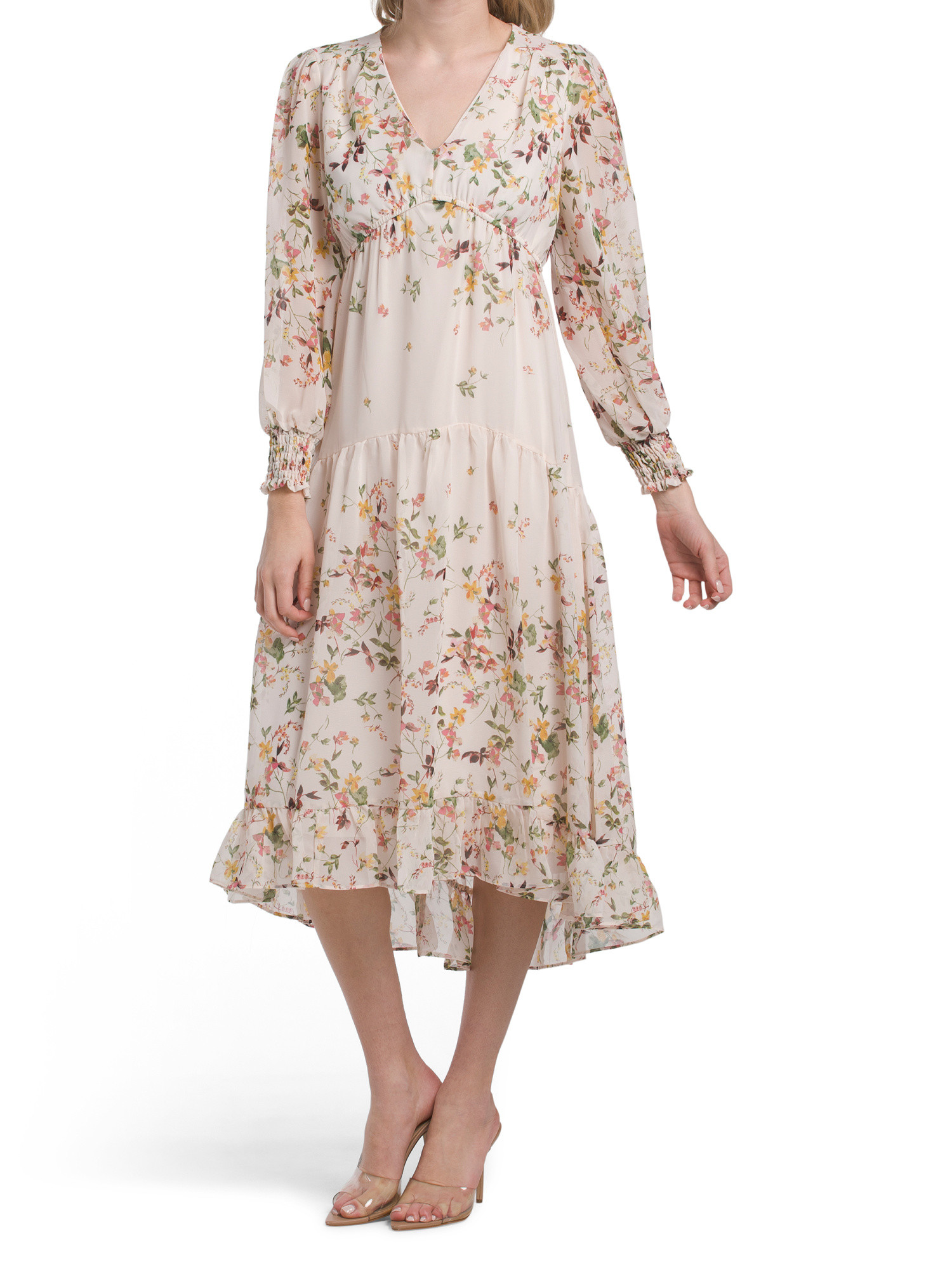 Floral Border Midi Dress | TJ Maxx