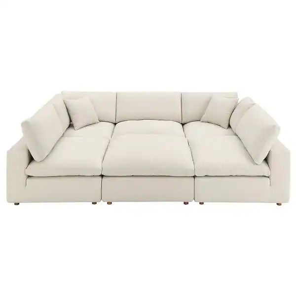 Commix Down Filled Overstuffed 6-Piece Sectional Sofa - Overstock - 36101316 | Bed Bath & Beyond