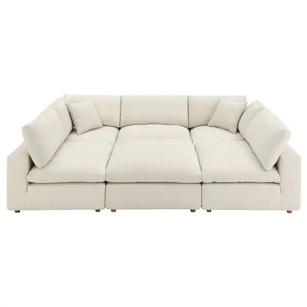 Commix Down Filled Overstuffed 6-Piece Sectional Sofa - Overstock - 36101316 | Bed Bath & Beyond
