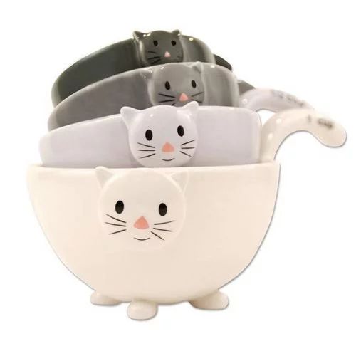 Ceramic Cat Measuring Cups/ Baking Bowls | Walmart (US)