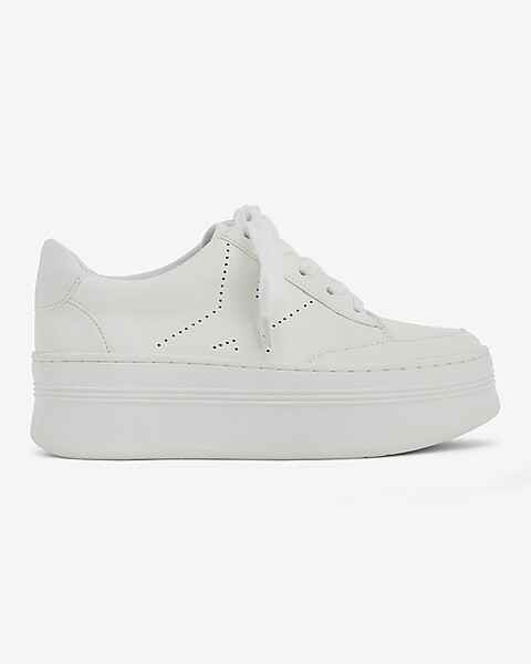 Faux Leather Platform Sneakers | Express