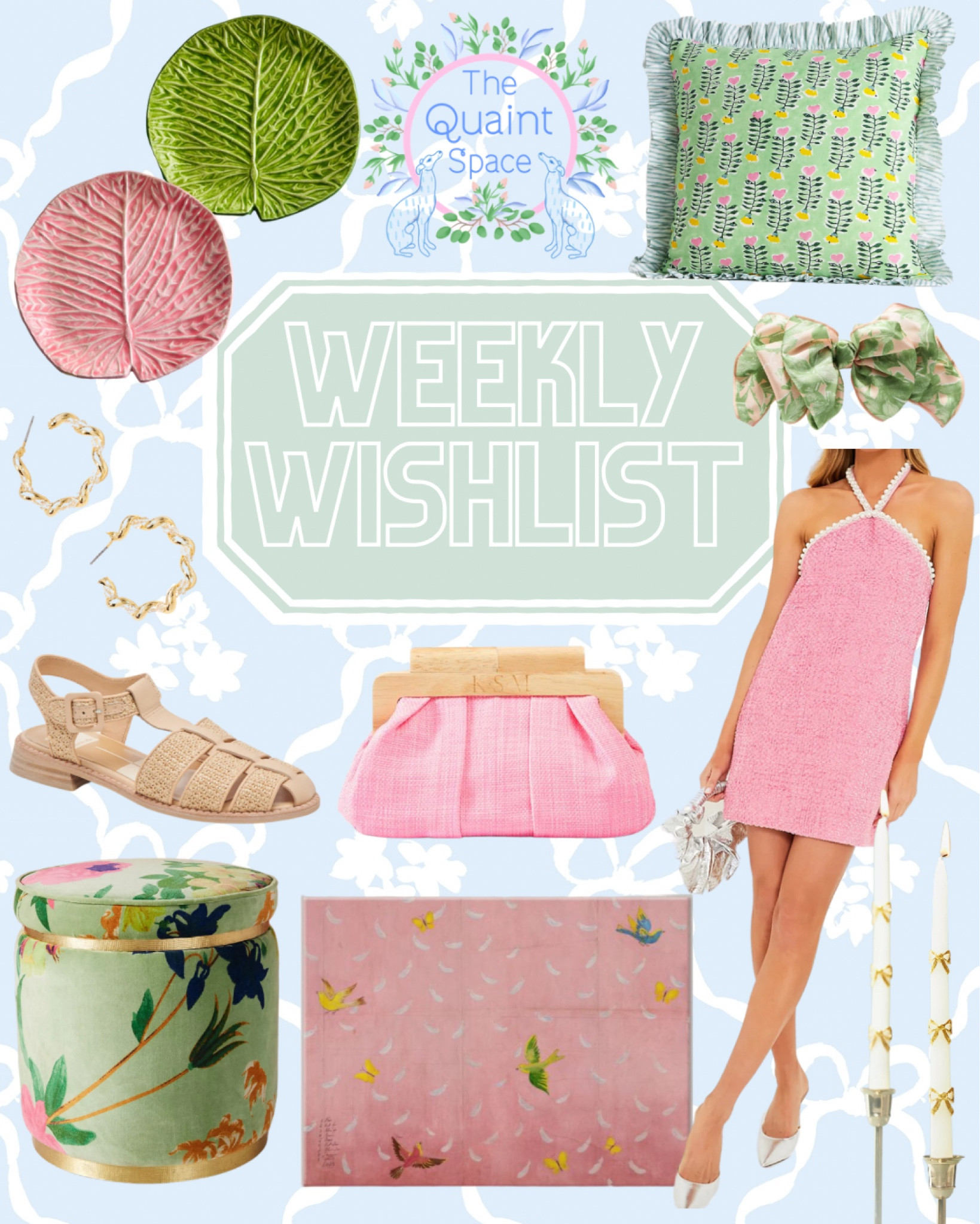Weekly wishlist ✨ pink & green finds 

#LTKShoeCrush #LTKHome #LTKParties