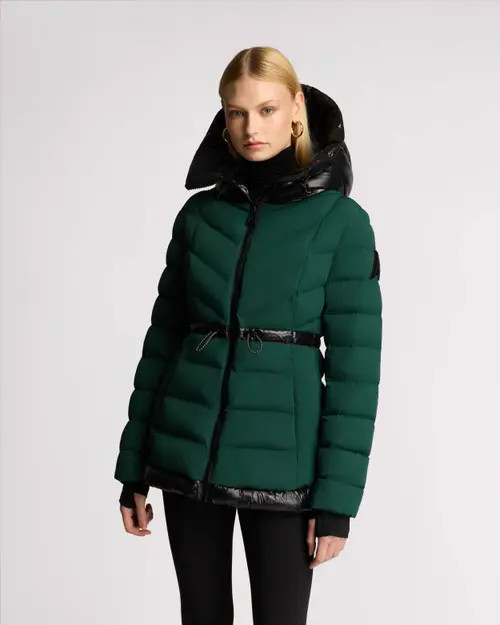 Alpenhaus Everlong Lightweight Herringbone Quilted Puffer with Lustre Detailing in Forest Green at Nordstrom, Size Small | Nordstrom
