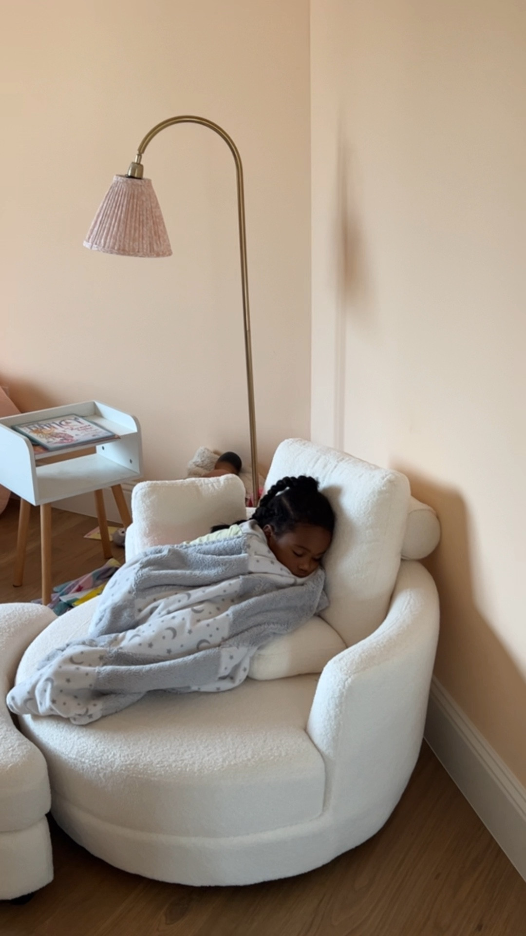 This Walmart chair—my first Walmart purchase—is the sleeper hit in this house. It’s so insanely comfortable, the price is impressive for how cozy it is and the moon shaped ottoman opens for storage. This is the thing I’m asked about every single week. 

Furniture
Kids room
Kids furniture
Cozy
Cozy chair
Home style
Home decor
Kids style
Walmart


#LTKBaby #LTKKids #LTKHome